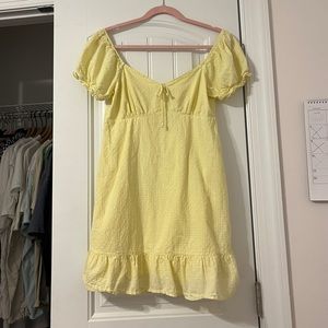 Yellow baby doll dress